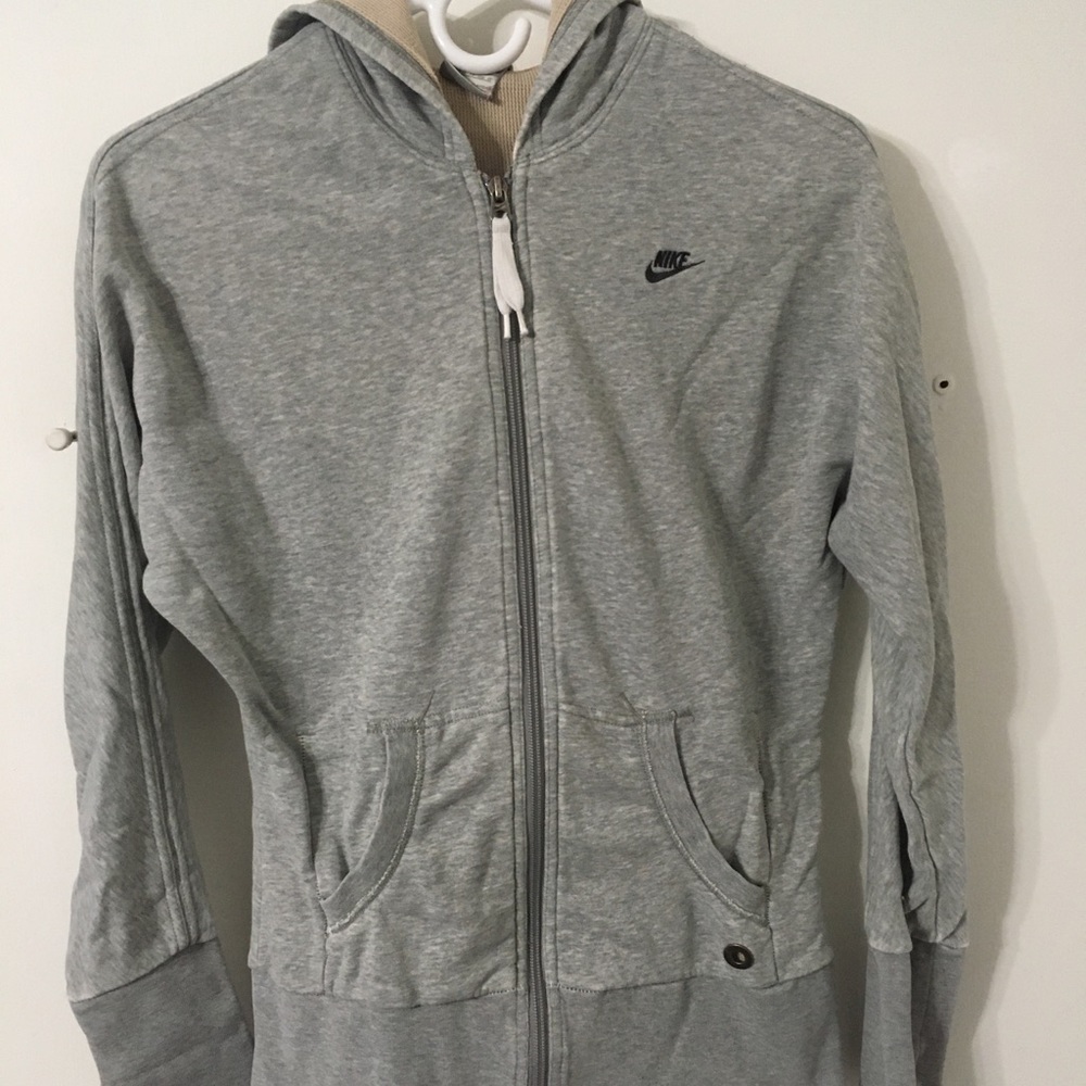 Nike gray hooded sweatshirt extra small small